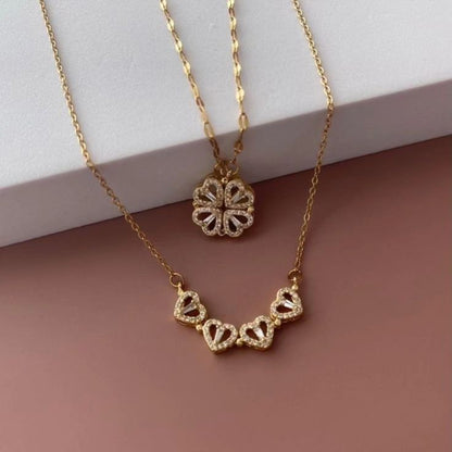 Lucky in Love Layer Pendent Chain 2 in 1