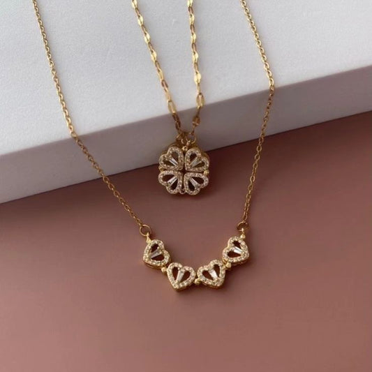 Lucky in Love Layer Pendent Chain 2 in 1