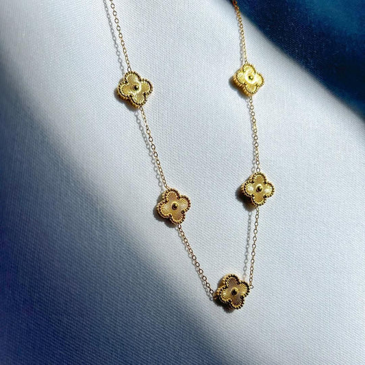 Gold flower necklace